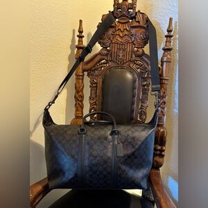 Coach Black Signature Duffel Bag